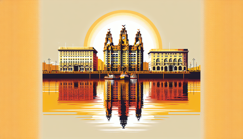 Liverpool waterfront on Easter morning