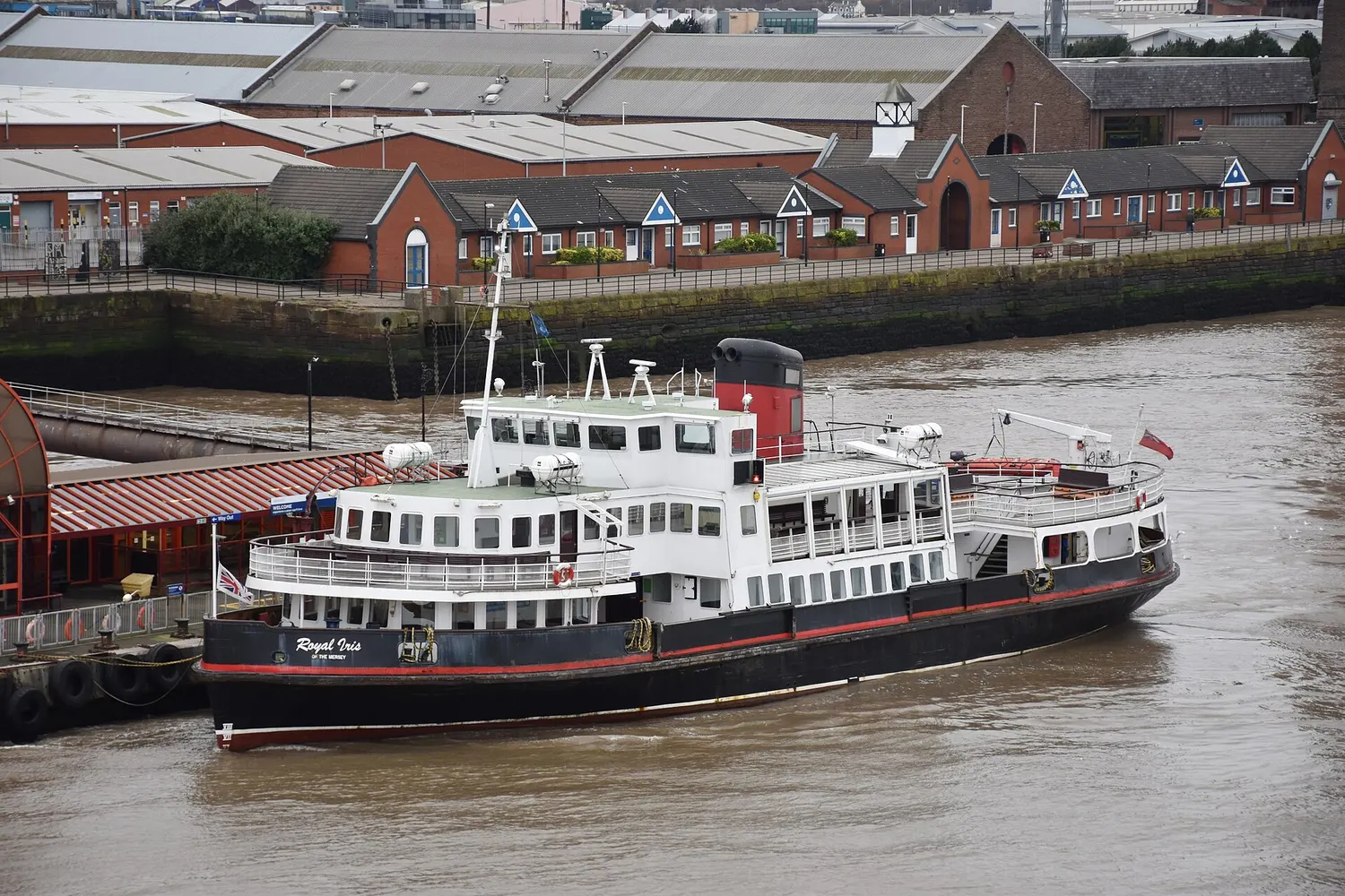 The Mersey ferry Royal Iris of the Mersey moored at Birkenhead