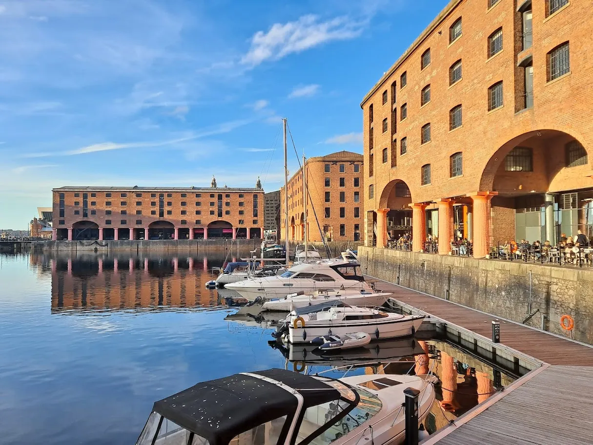 The brick warehouses and colonnades of Royal Albert Dock, Liverpool
