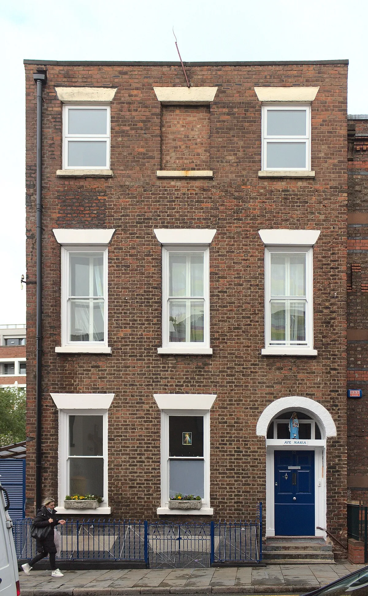 A Georgian-style brick house on Seel Street in Liverpool's Ropewalks