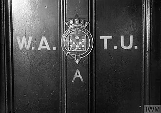 The door of the Western Approaches Tactical Unit, marked W.A.T.U.