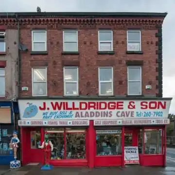 J. Willdridge and Son Aladdin's Cave shopfront on West Derby Road.