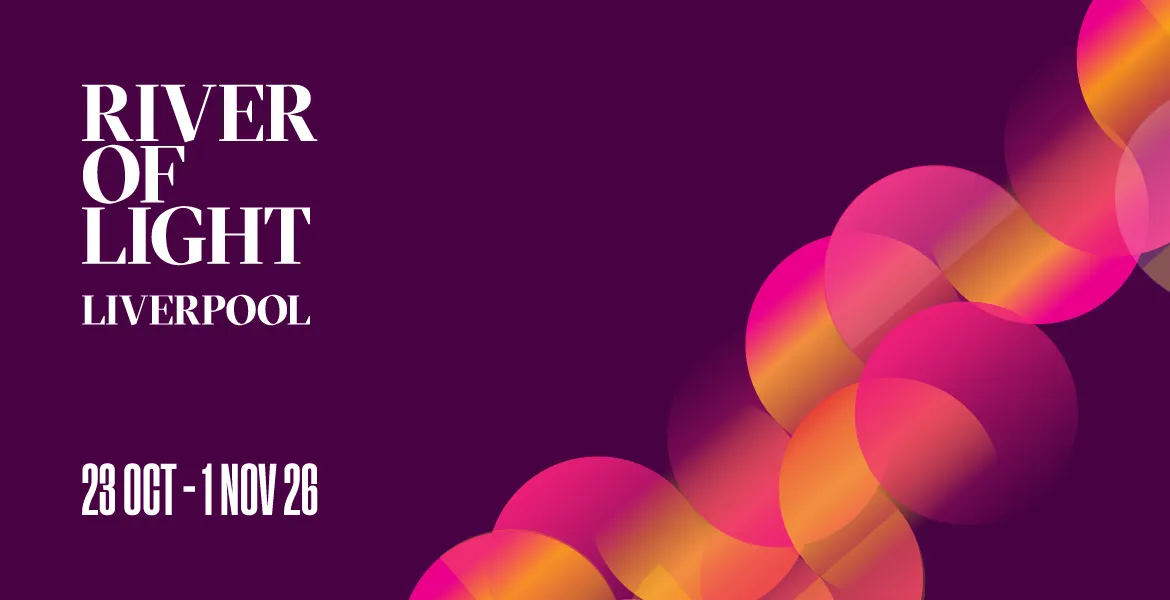 River of Light Liverpool 2026 poster graphic with the dates 23 October to 1 November