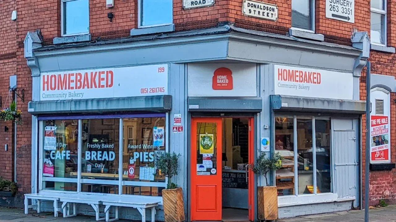 The Homebaked community bakery on the corner of Oakfield Road in Anfield